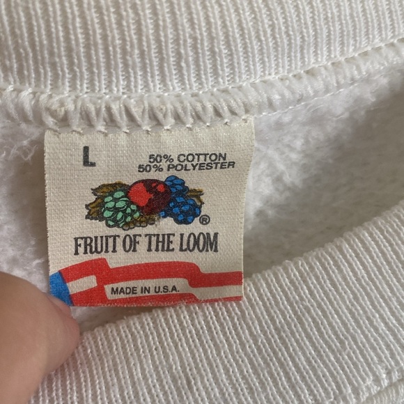 Milwaukee Brewers Vintage White Sweatshirt by Fruit of the Loom L. Made in USA - Picture 3 of 6